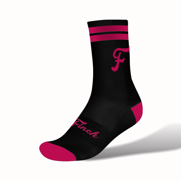 RACER Black/Pink stripes F Premium Cycling Socks
