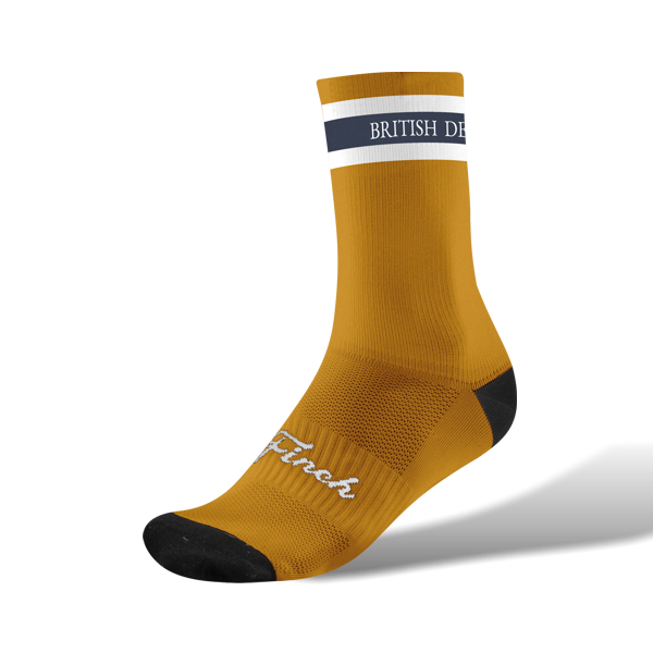 Classic Mustard Premium F Cycling Socks