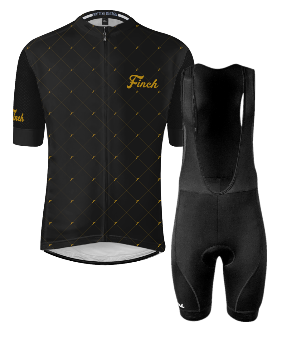 Black and gold cycling jersey store
