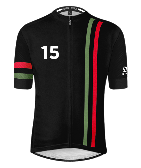 Continental GT Black Red/Green Men's Cycling Jersey