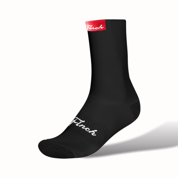 Classic Black/Red Tag Cycling Socks