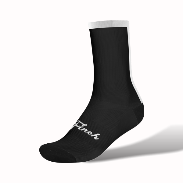 Classic Black/White Stripe Cycling Socks