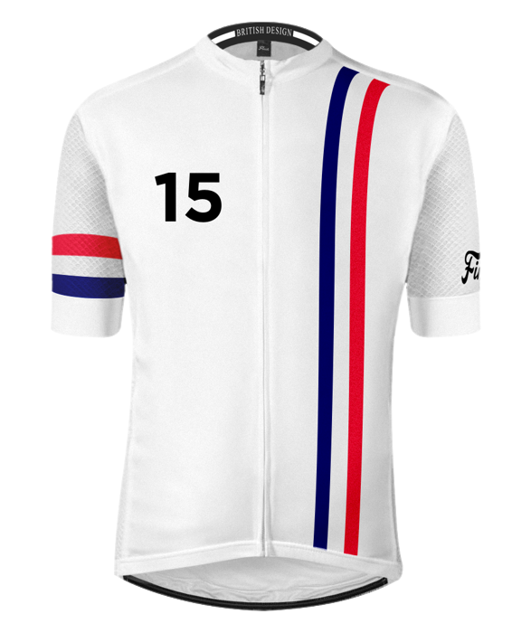 Continental GT White Red/Blue Men's Cycling Jersey