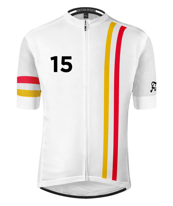 Continental GT White Red/Yellow Men's Cycling Jersey